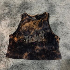 Honey dyed cropped top